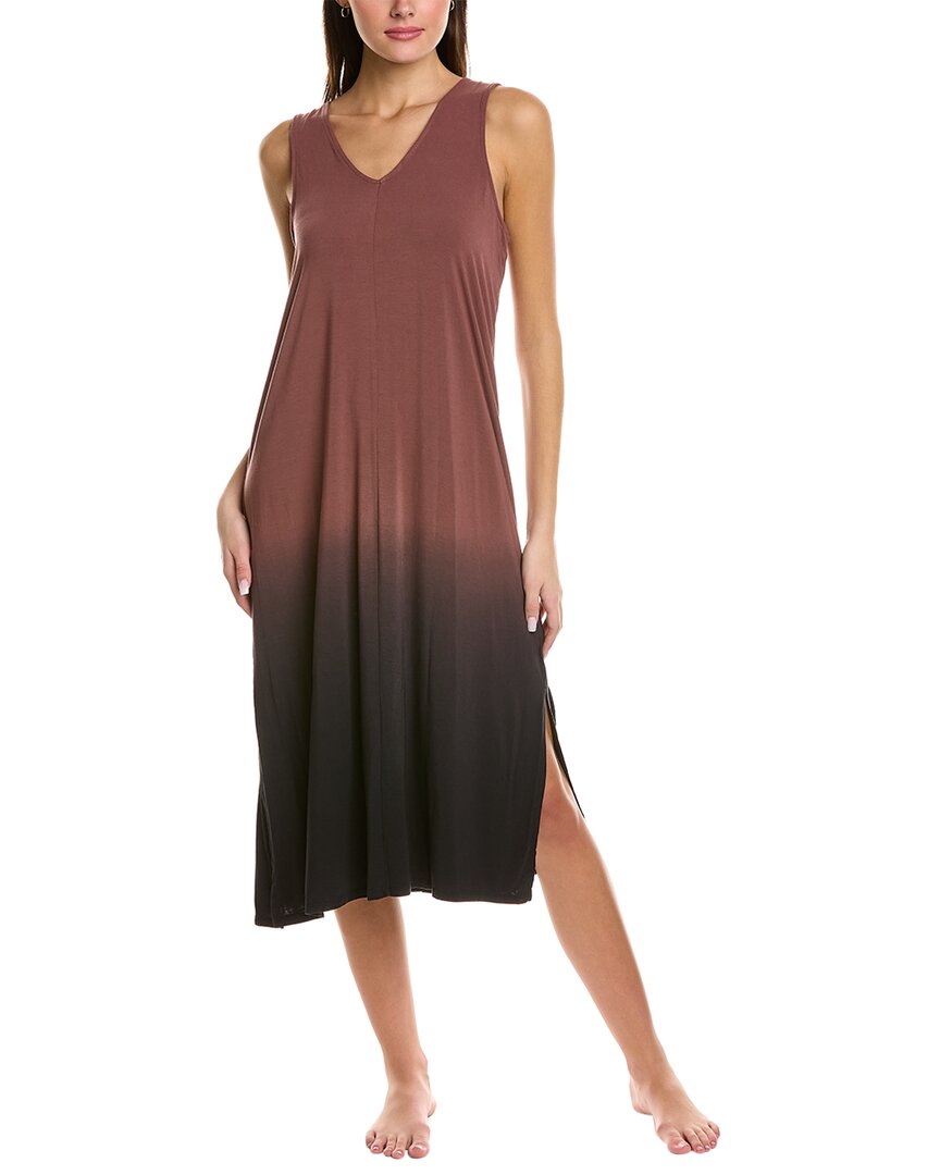 Donna Karan Sleepwear Donna Karan Sleeveless Sleep Gown In Brown