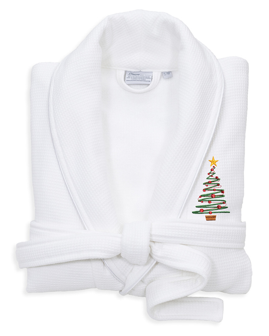 Linum Home Textiles Waffle Terry Embroidered Bathrobe
