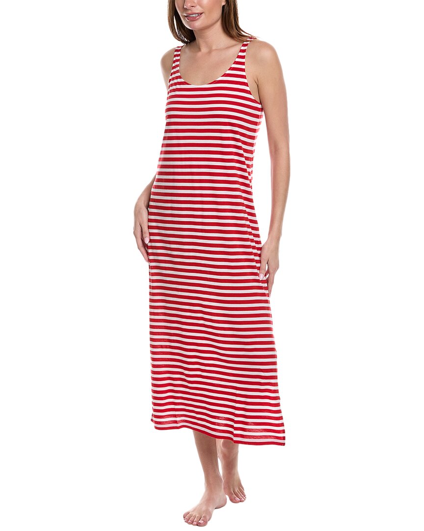 Hanro Laura Long Tank Gown In Red