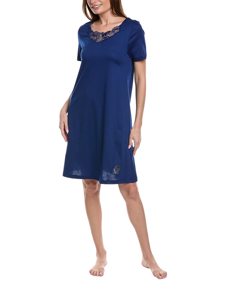Hanro Paola Nightgown In Blue