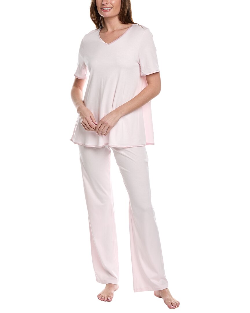 Shop Hanro 2pc Cleo Pajama Set In White