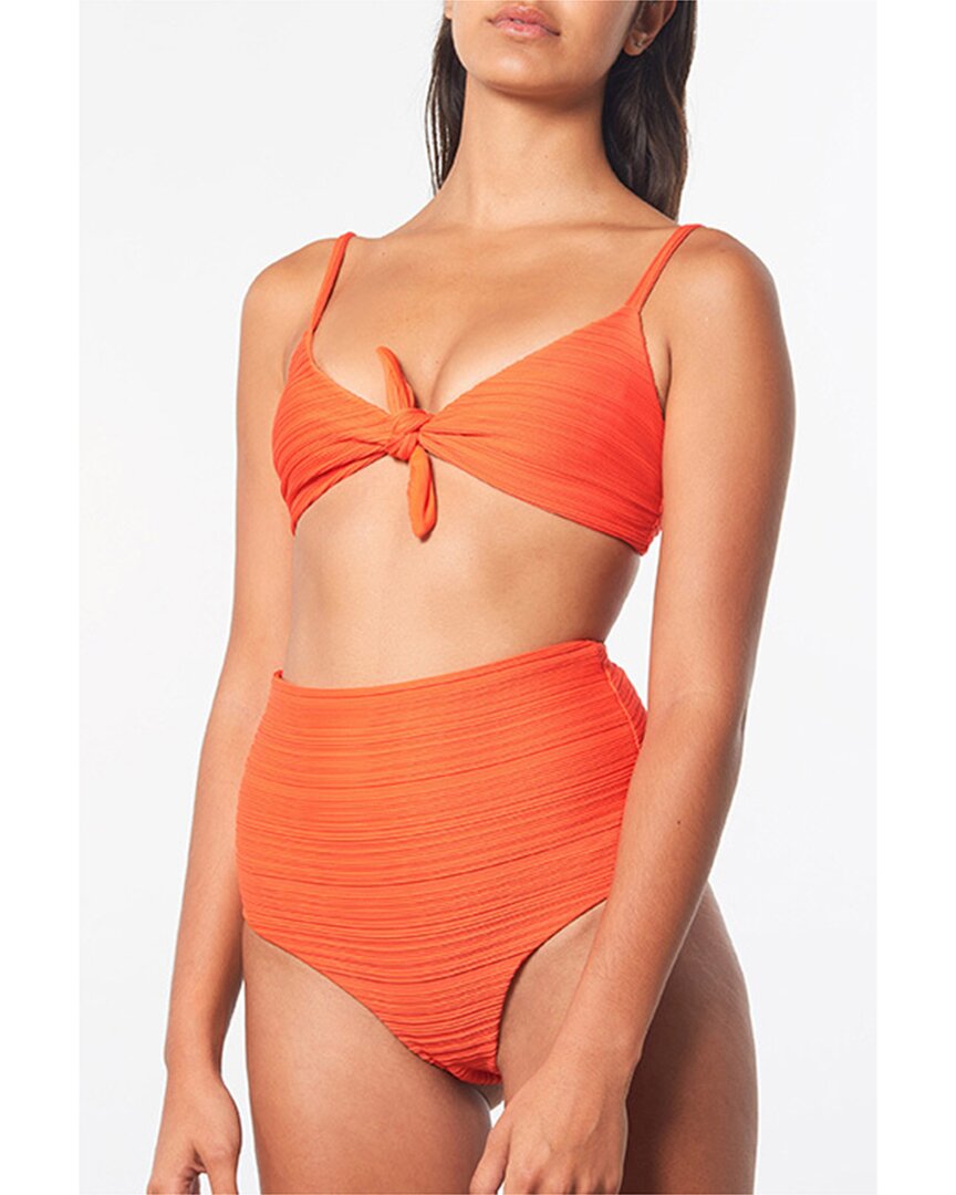 Mara Hoffman Carla Bikini Top In Orange