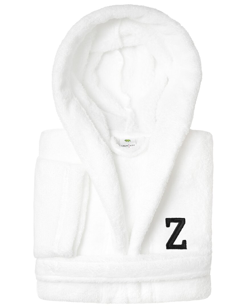 Linum Home Textiles Personalized Linum Kids Small Super Plush Hooded Bathrobe With Black Bookman Fo