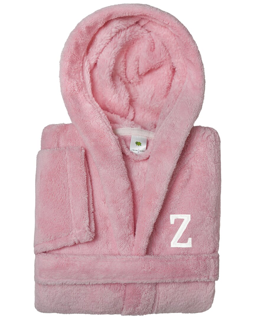 Linum Home Textiles Personalized Linum Kids Small Super Plush Hooded Bathrobe  With Purple Bookman F