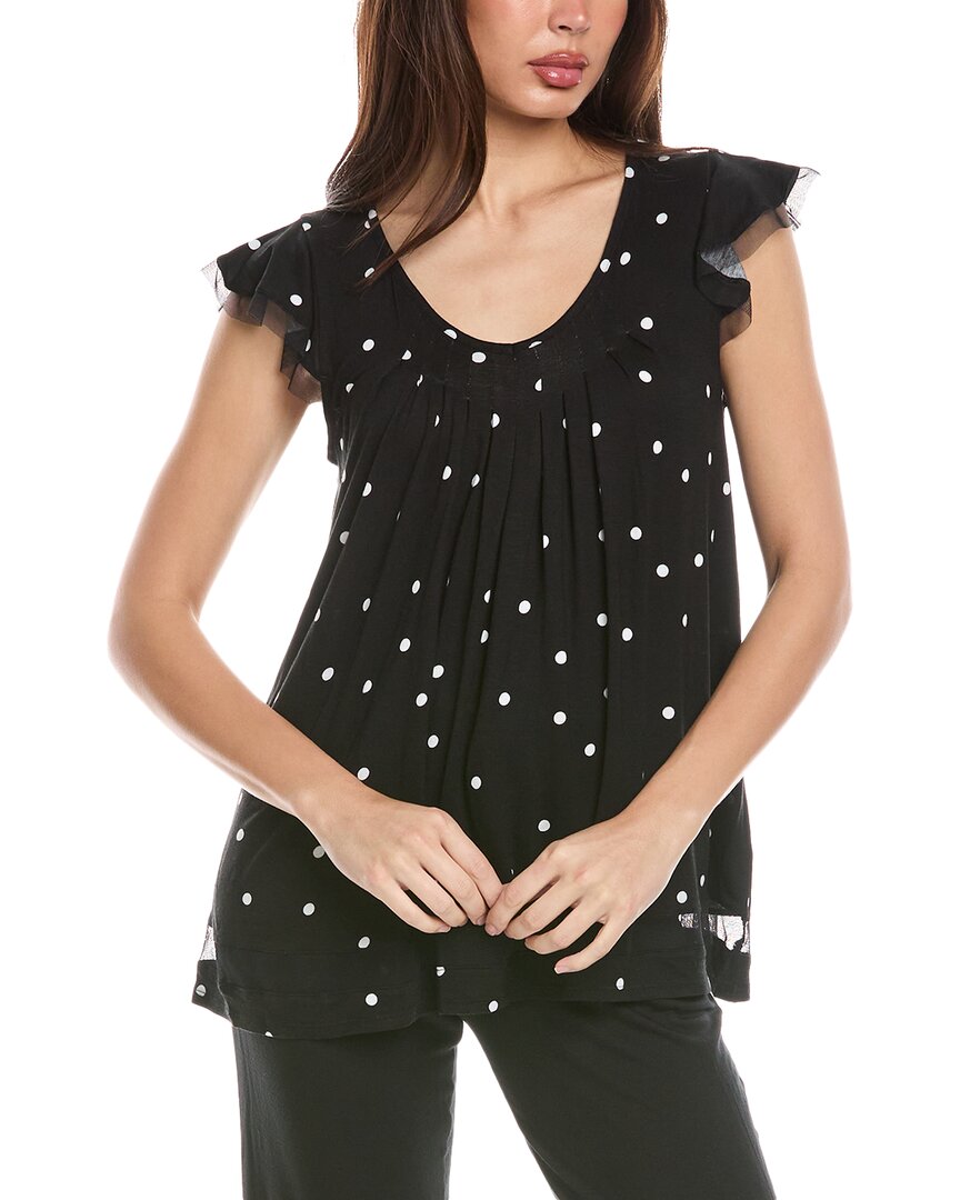 Ellen Tracy Plus Size Yours To Love Short Sleeves Nightgown In Black
