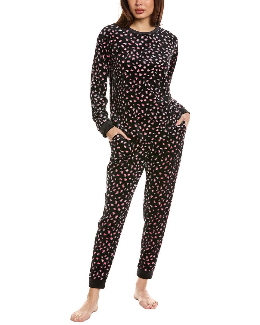 Kensie 2pc Pullover & Jogger Pant Set In Black