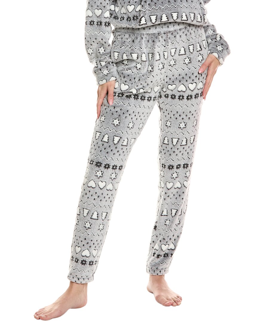 Kensie Plush Jogger In Grey