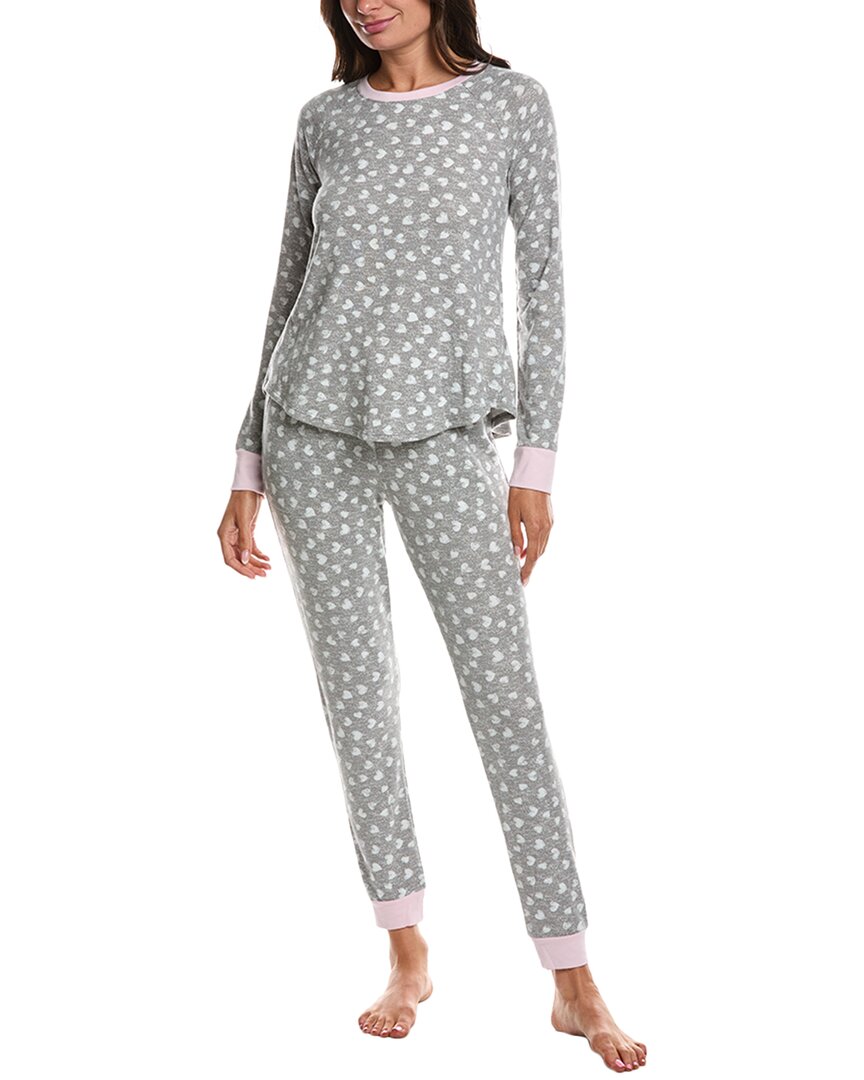Kensie 2pc Top & Jogger Pant Set In Grey