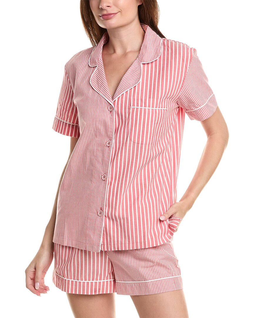 Bedhead Pajamas 2pc Top & Short Pajama Set In Red