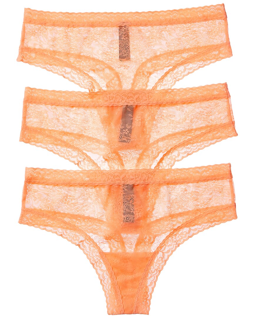 Natori 3pk Escape Thong In Orange