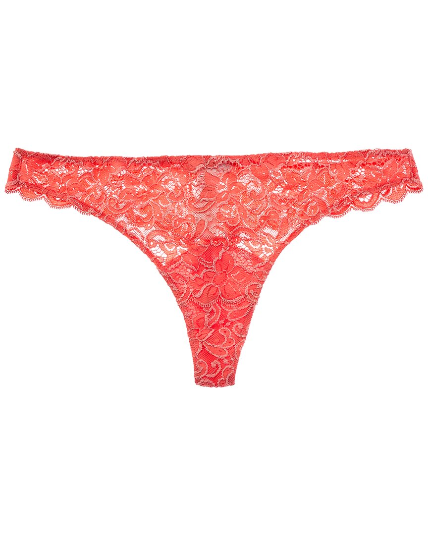 Hanro Lace Thong In Pink