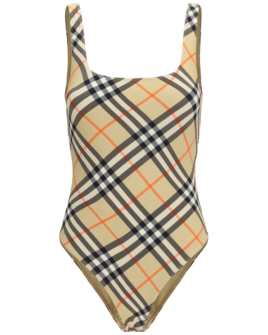 Burberry Check-pattern Swimsuit In Multi