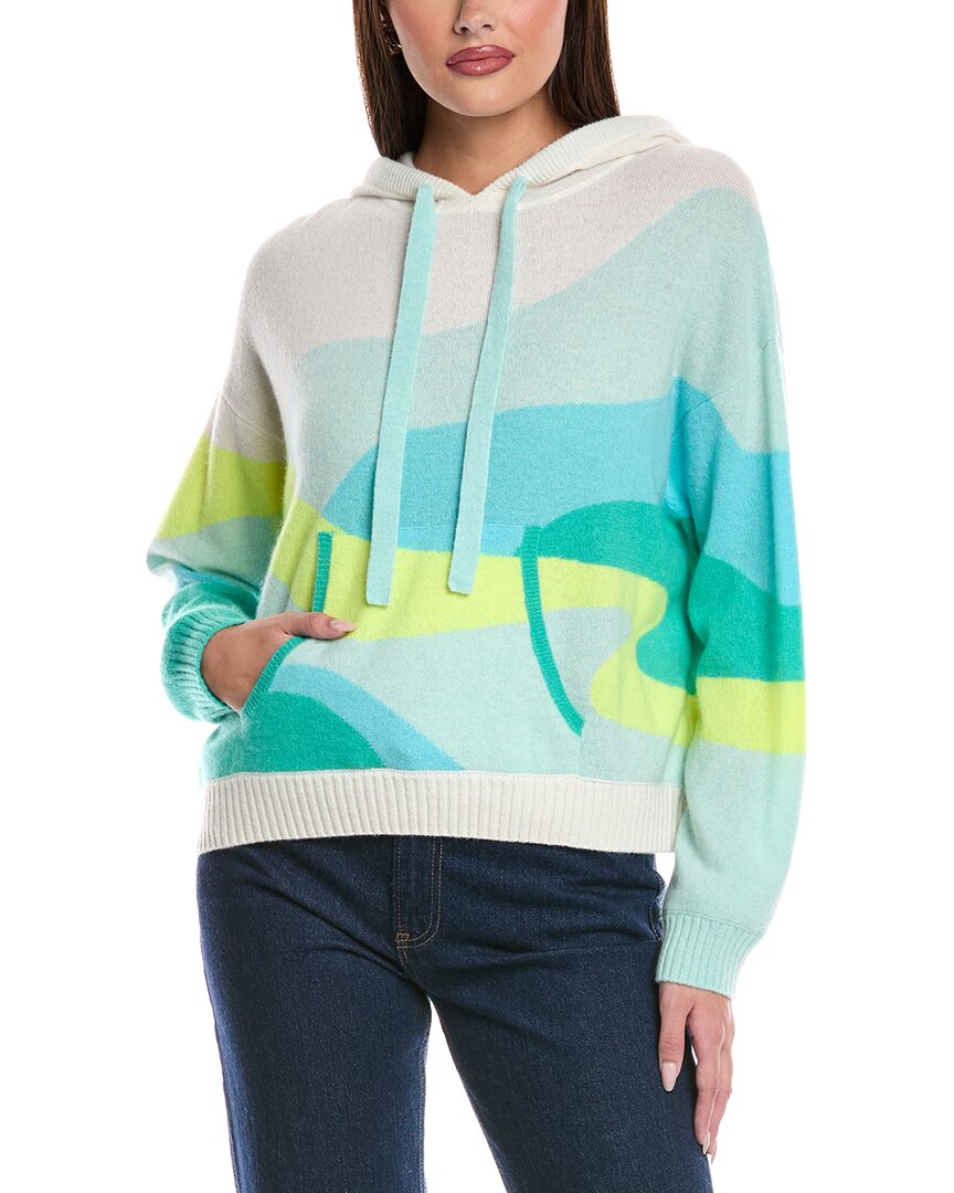 Brodie Cashmere Cari Wave Cashmere Hoodie In Multi