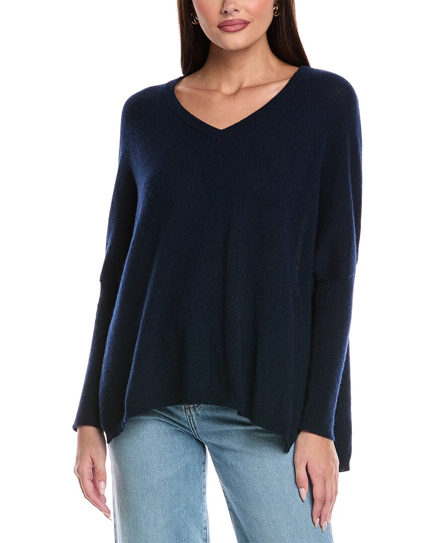 Brodie Cashmere Charlotte V-neck Cashmere Sweater In Blue