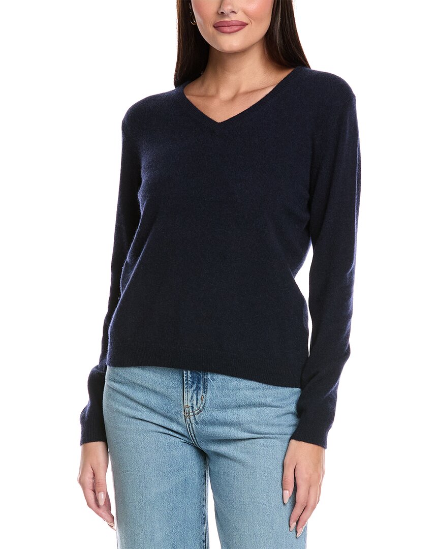 Brodie Cashmere Classic V-neck Cashmere Sweater In Black