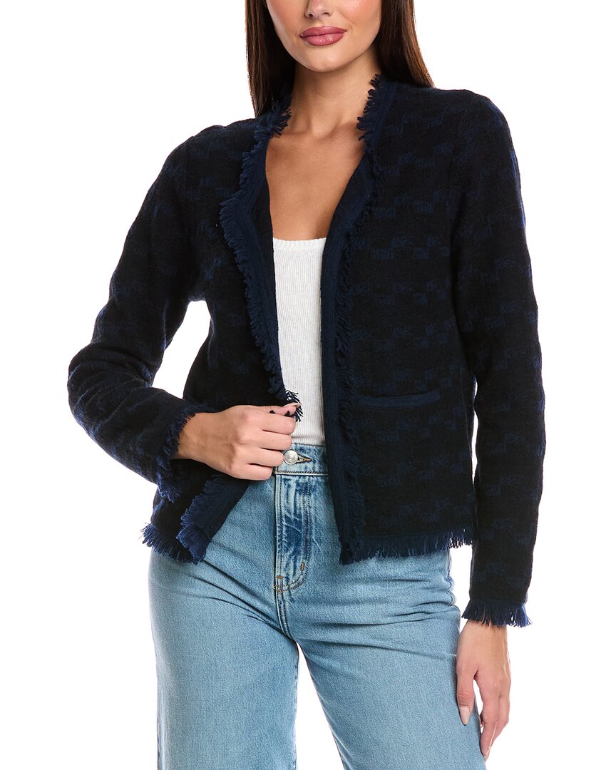 Brodie Cashmere Gabriella Stitch Cashmere Jacket In Blue