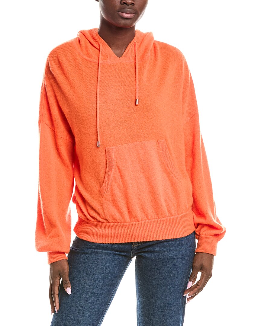 Brodie Cashmere Hannah Cashmere Hoodie In Orange