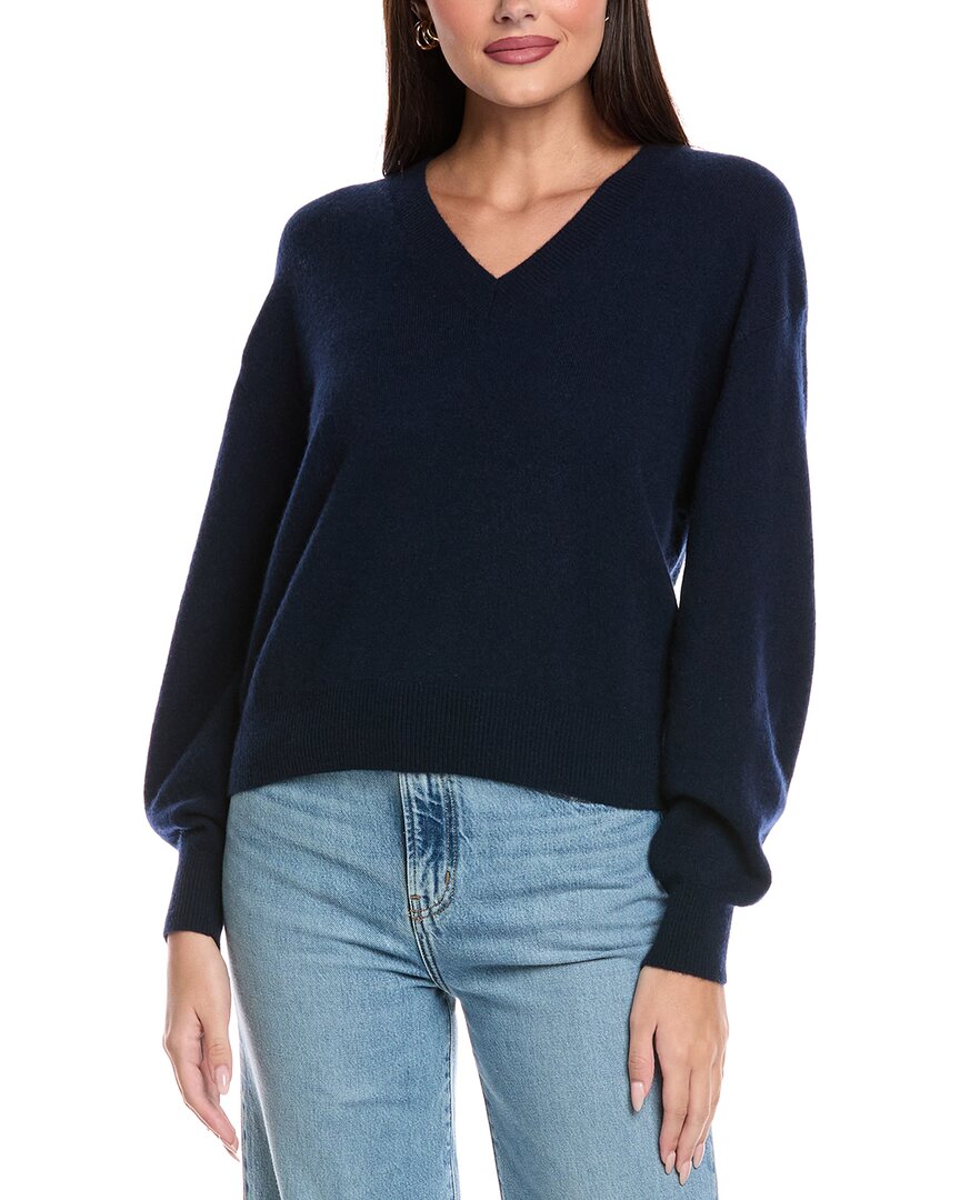Brodie Cashmere Charlotte V-neck Cashmere Sweater In Blue