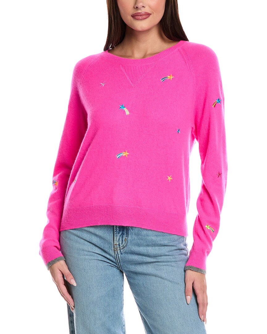 Brodie Cashmere Shooting Star Mini Cashmere Sweater In Pink