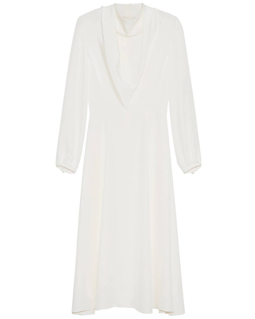 Adam Lippes Blythe Silk Crepe Midi Dress In White