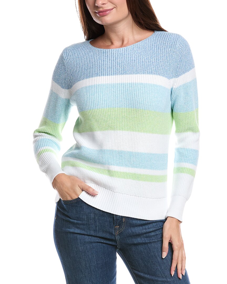 Forte Cashmere Textured Marl Pullover In Multi