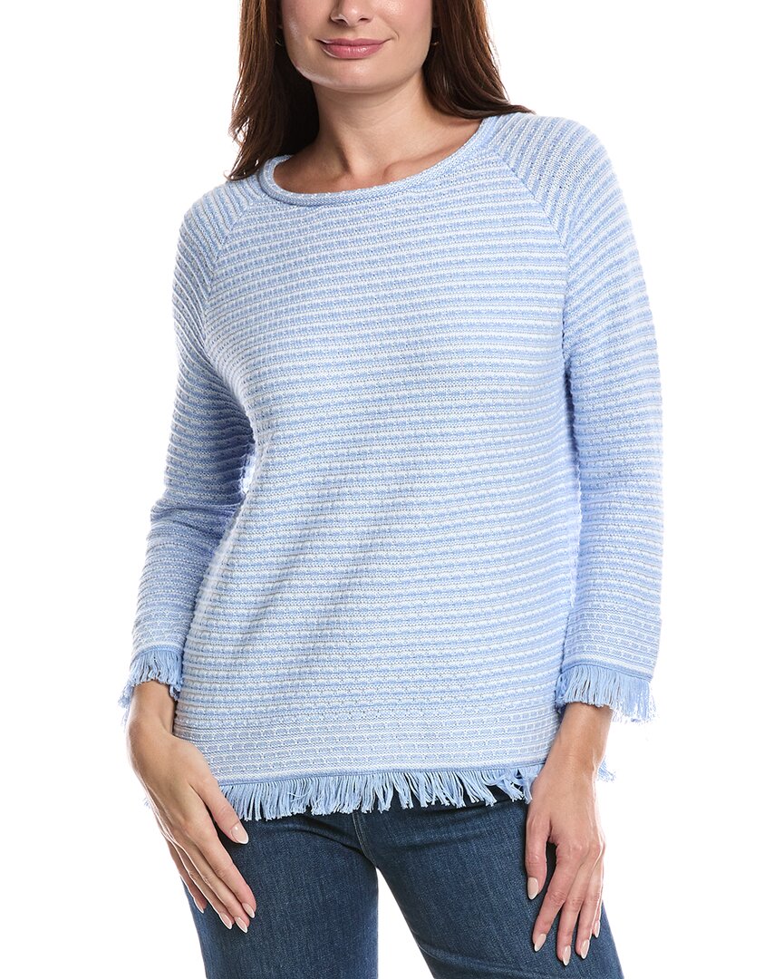 Forte Cashmere Textured Fringe Pullover In Burgundy