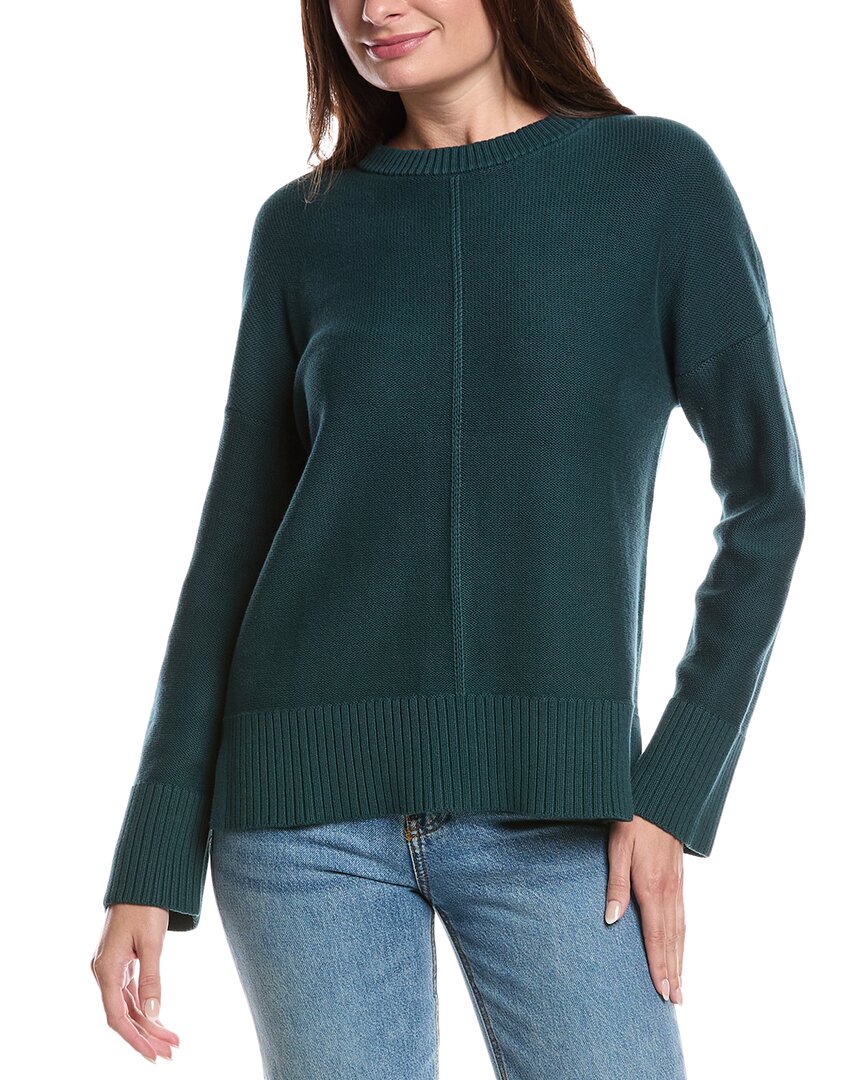 Forte Cashmere Easy Sweater In Green