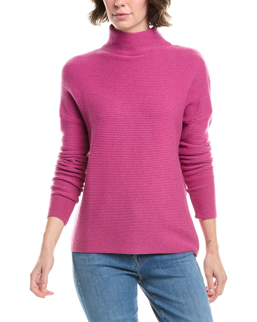 Forte Cashmere Textured Slouchy Funnel Neck Cashmere Sweater In Multi