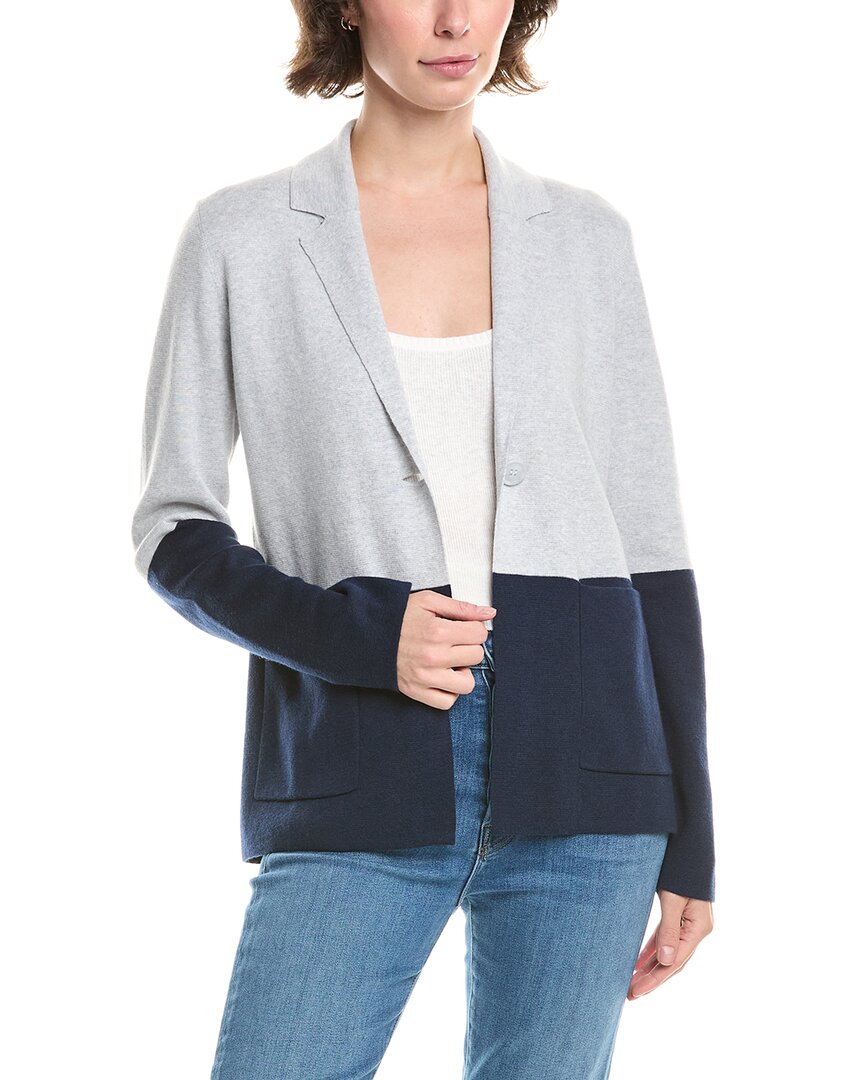 Forte Cashmere Cashmere-blend Blazer In Gray
