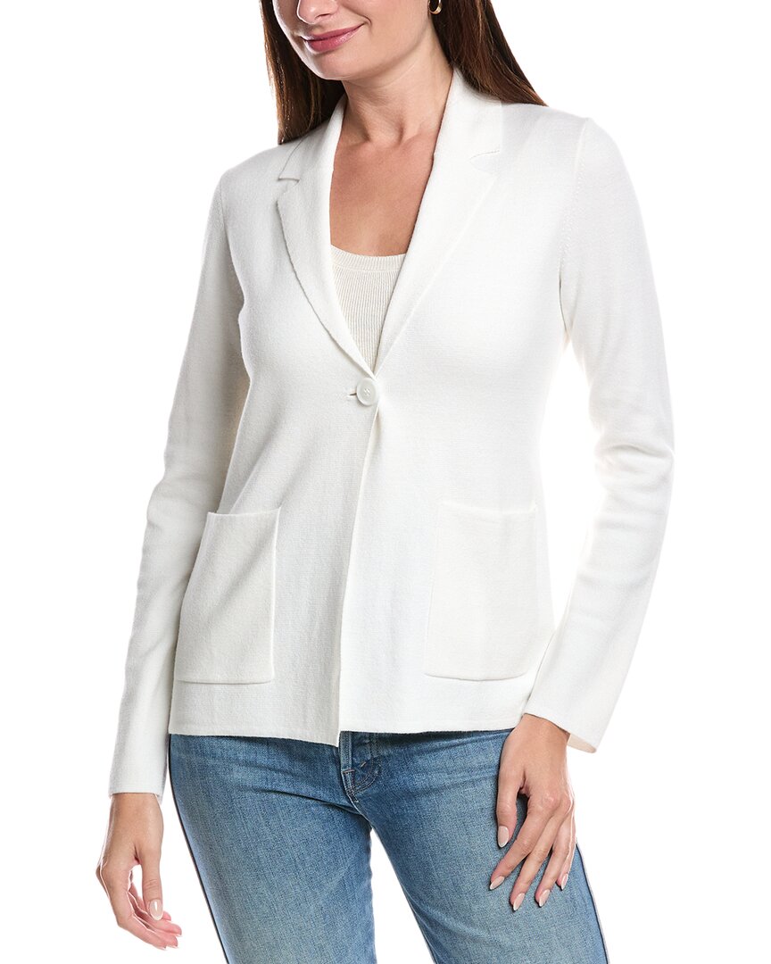 Forte Cashmere Cashmere-blend Blazer In White