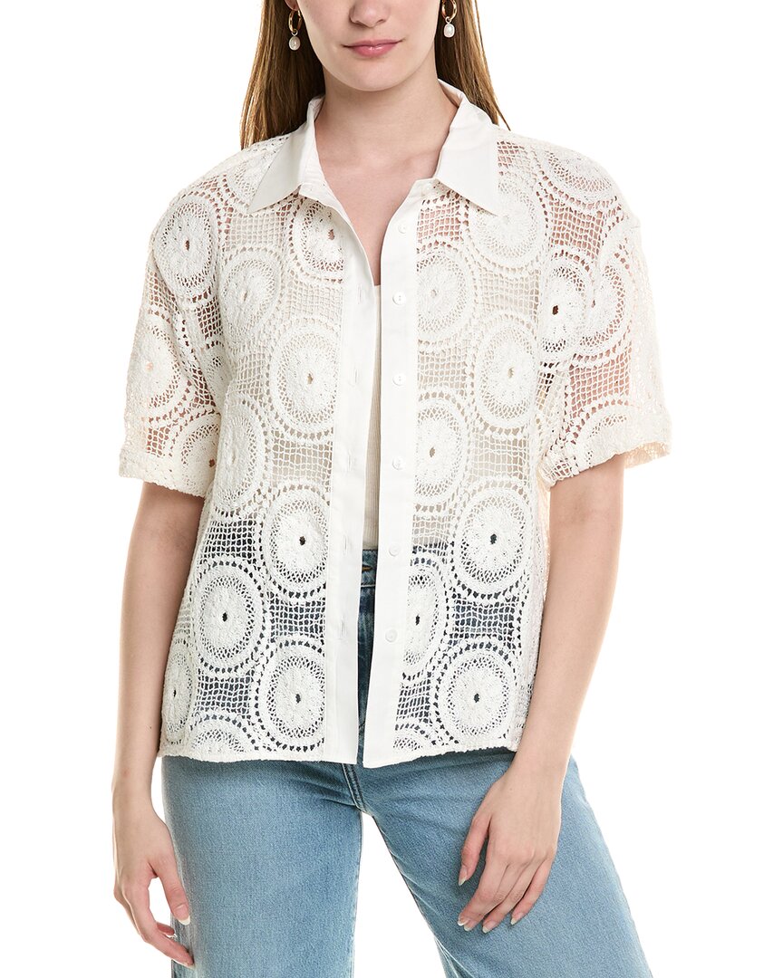 Reveriee Lace Top In White