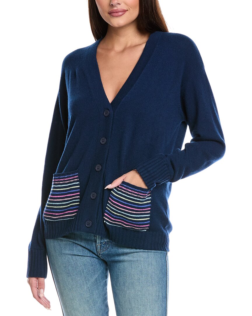 &isla Arya Slouchy Cashmere Cardigan In Blue
