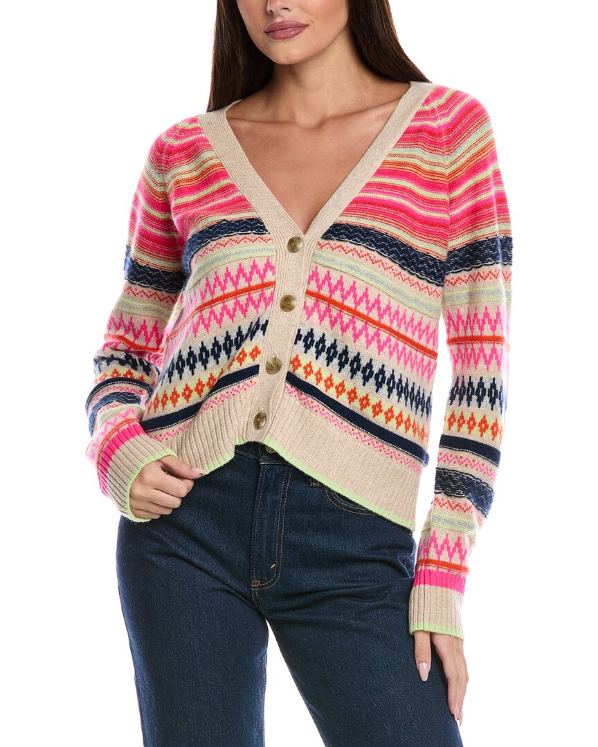 &isla Leah Fairisle Cashmere Cardigan In Pink