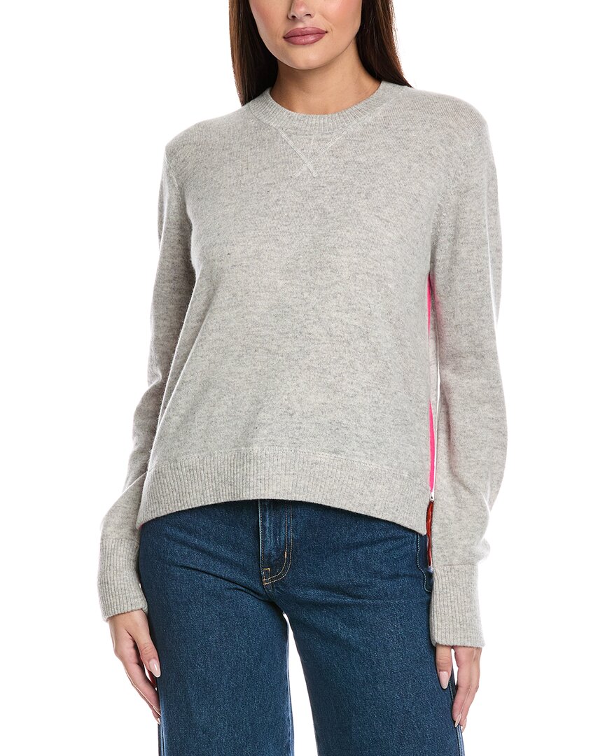 &isla Amelia Side Zip Cashmere Sweater In Gray