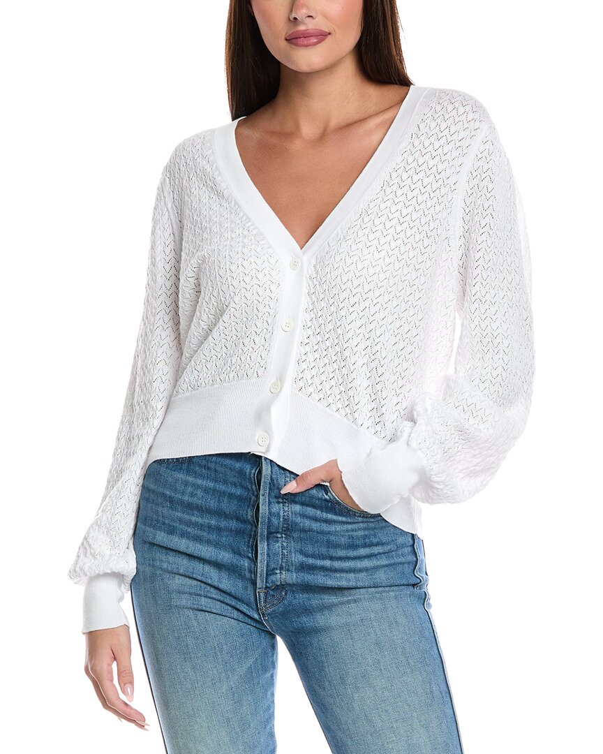 &isla Sofia Pointelle Cardigan In White