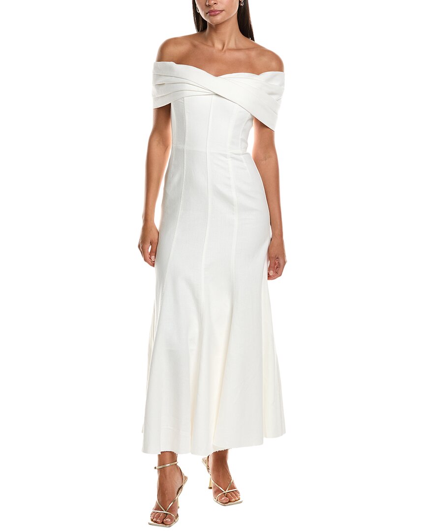 Nicholas Ariana Linen-blend Midi Dres
