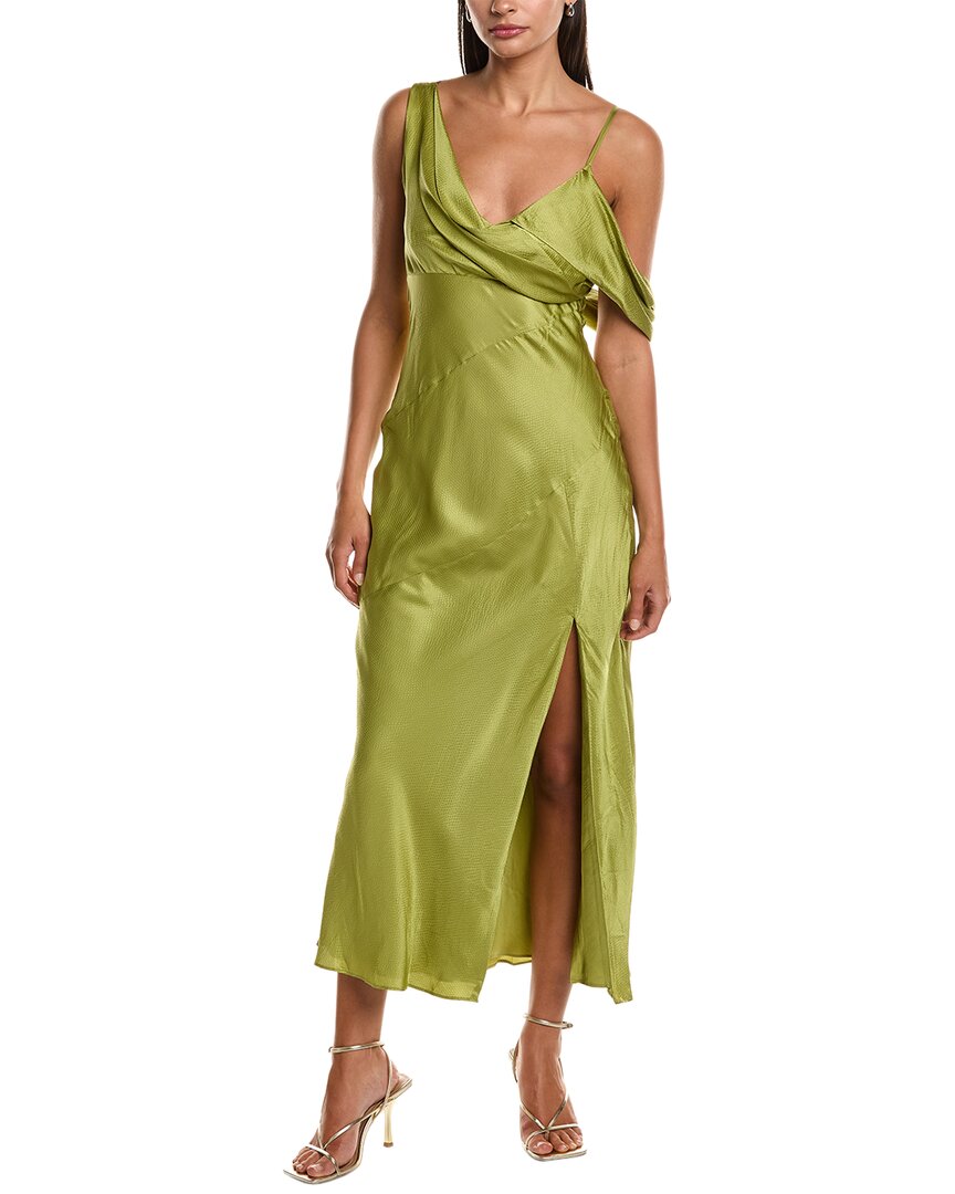 Nicholas Finley Asymmetrical Draped Midi Dress