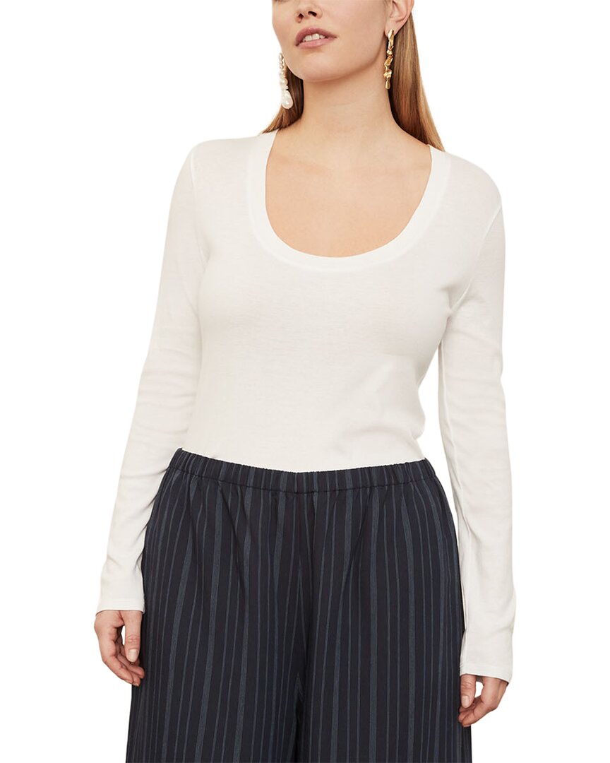 Vince Scoop Neck Pima Cotton Top