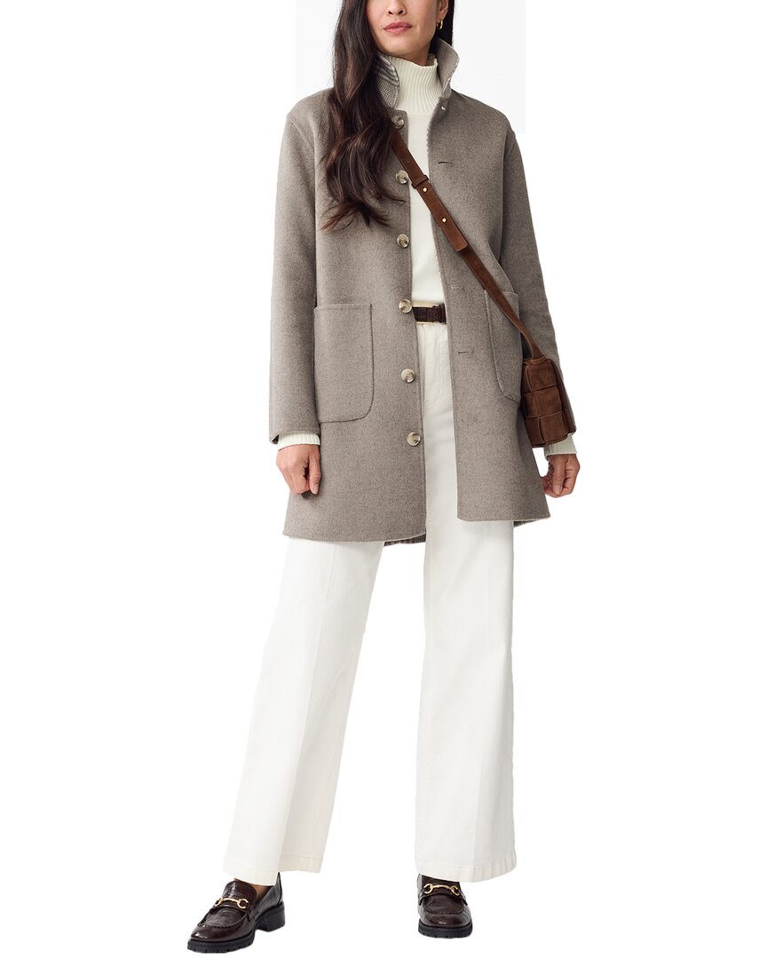 J.mclaughlin Frade Wool-blend Coat In Gray