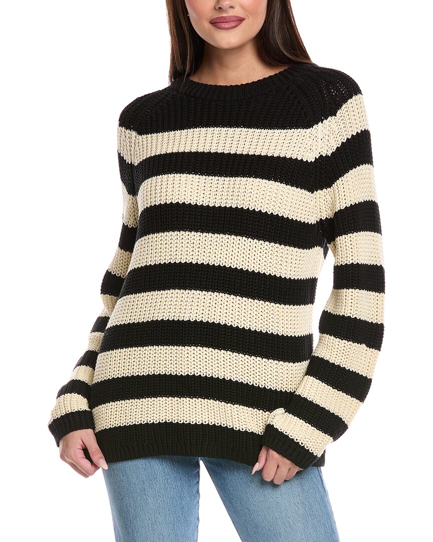 Velvet By Graham & Spencer Shaker Rib Sweater In Black
