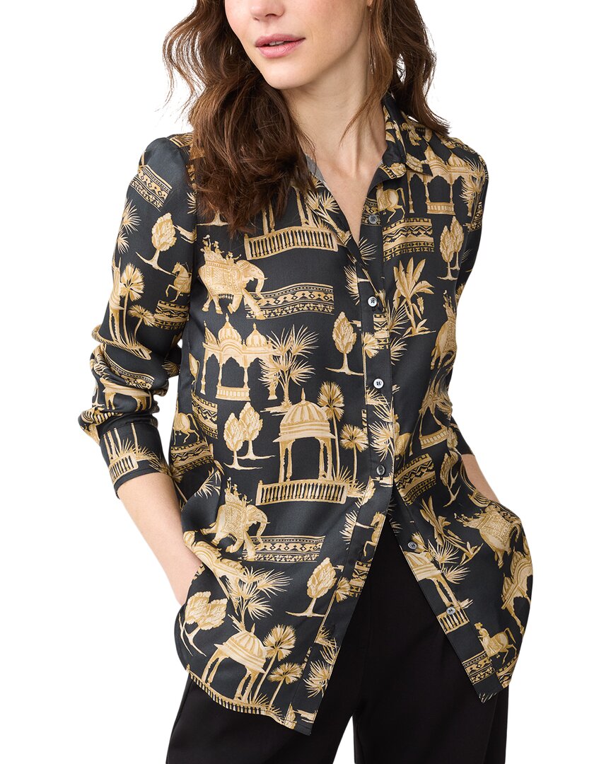 J.mclaughlin Denver Silk-blend Blouse In Multi