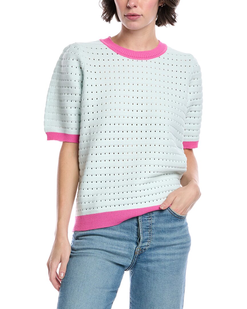 Fate Pointelle Sweater In Green