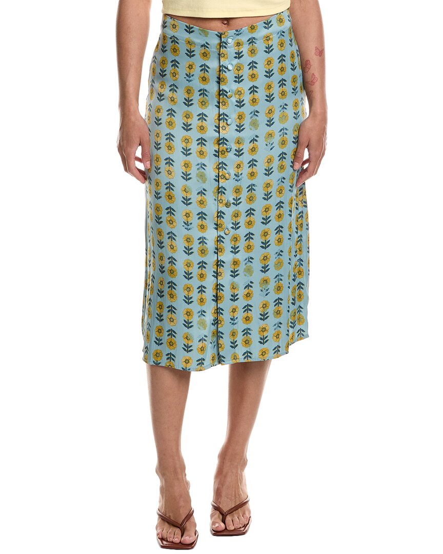 Free People Analise Printed Midi Skirt