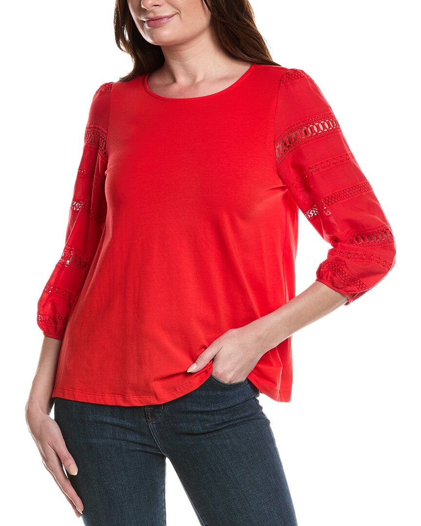 Tyler Boe Tyler Böe Eyelet Shirt In Red