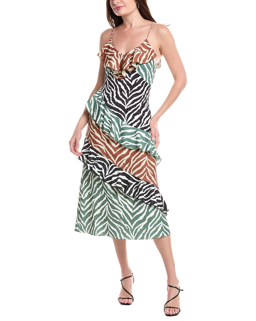 ENGLISH FACTORY ENGLISH FACTORY PRINTED MIDI DRESS 