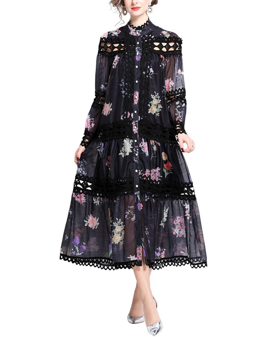 Elaine Midi Dress In Black