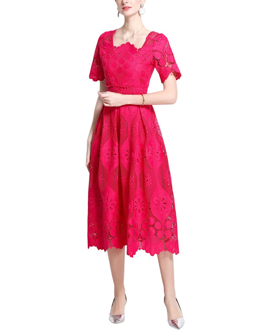 Elaine Midi Dress In Red