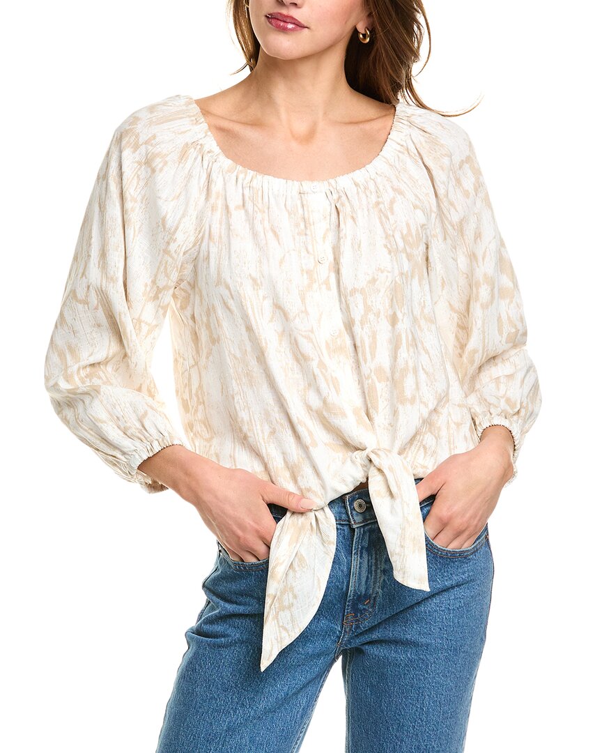 VINCE CAMUTO VINCE CAMUTO TIE FRONT OFF-THE-SHOULDER BLOUSE