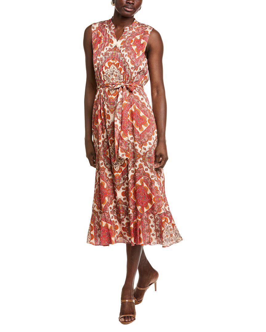 Elie Tahari The Phoebe Silk-blend Midi Dress