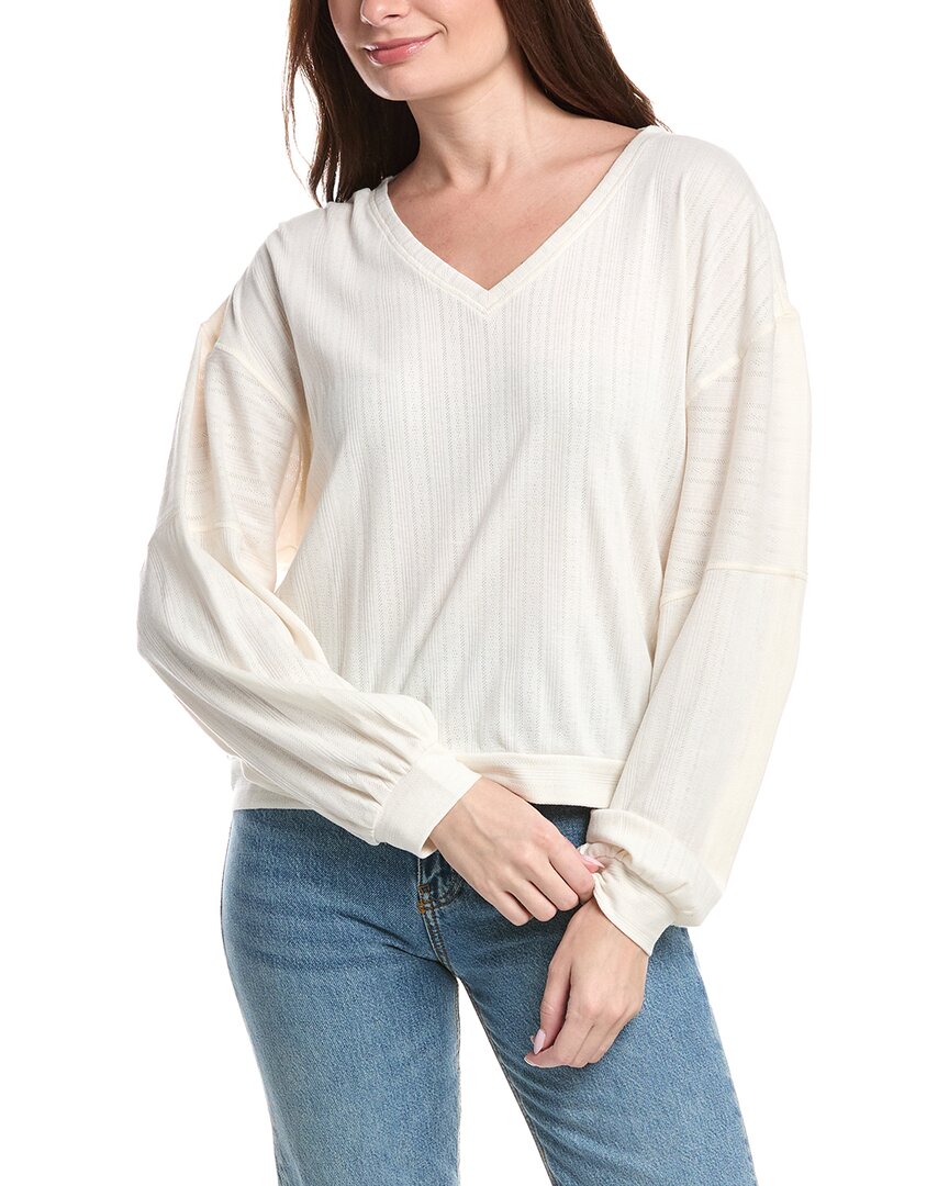 Grey State Top In White